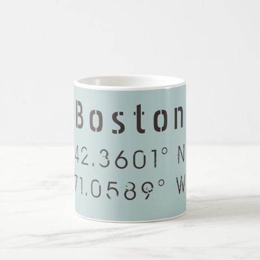 Mug Latitude et Longitude Boston (Centre)