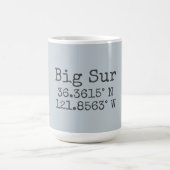 Mug Latitude et longitude de Big Sur (Centre)