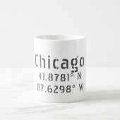 Mug Latitude et Longitude de Chicago (Centre)
