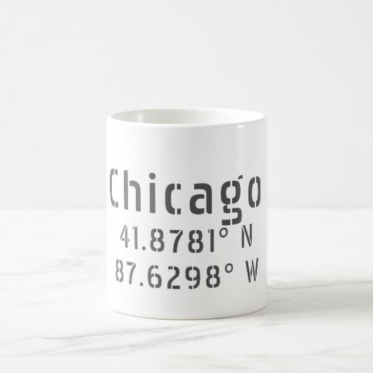 Mug Latitude et Longitude de Chicago (Centre)