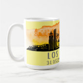 Mug Latitude et longitude de Los Angeles Skyline (Gauche)