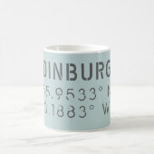Mug Latitude et longitude d'Édimbourg (Centre)
