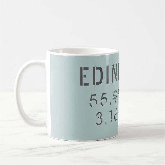 Mug Latitude et longitude d'Édimbourg (Gauche)