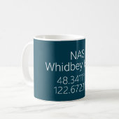 Mug Latitude Longitude de l'île Whidbey NAS (Devant gauche)