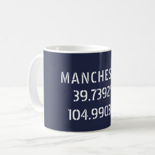 Mug Latitude Longitude de Manchester