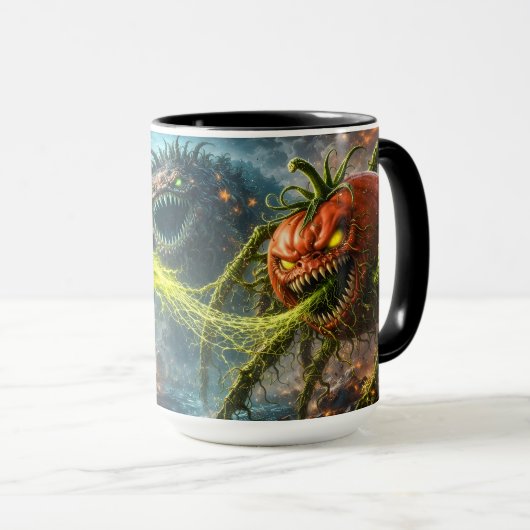 Mug L'attaque du légume mutant Colossus deux tons (Devant droit)
