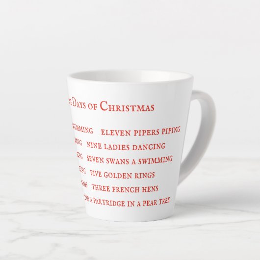 Mug Latte 12 JOURS PAROLES (Angle droit)