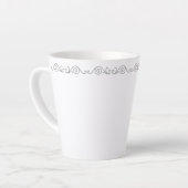 Mug Latte à Motifs en Argent (Angle gauche)