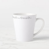 Mug Latte à Motifs en Argent (Droite)
