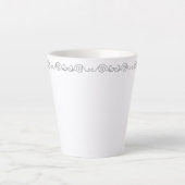 Mug Latte à Motifs en Argent (Devant)