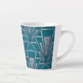 Mug Latte Art Déco Bleu (Droite)