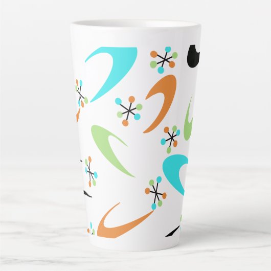 Mug latte atomique du milieu du siècle (Devant)