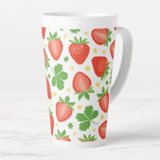 Mug latte aux fraises (Angle droit)