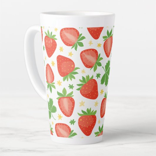 Mug latte aux fraises (Angle gauche)