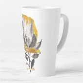 Mug latte avec fleur protéique en or (Angle droit)