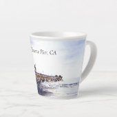 Mug Latte avec San Clemente Pier (Angle droit)