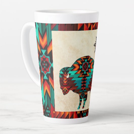 Mug latte de Buffalo du sud-ouest (Angle gauche)