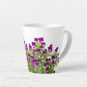 Mug latte de fleur de purple (Angle droit)
