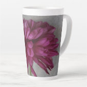 Mug latte de fleurs violettes (Angle droit)