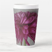 Mug latte de fleurs violettes (Devant)