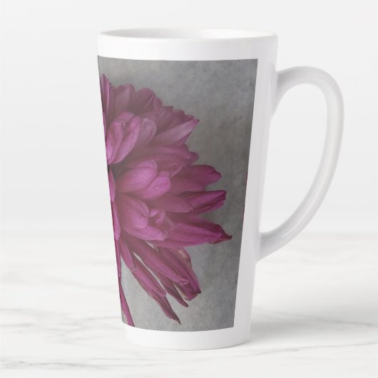 Mug latte de fleurs violettes (Droite)