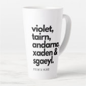 Mug latte de la quatrième Escadre (Angle droit)