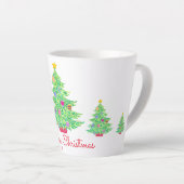 Mug latte de l'arbre de Noël (Angle droit)