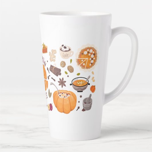 Mug latte de l'épice citrouille (Droite)