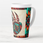 Mug latte de l'ours tribal (Angle droit)
