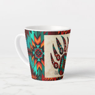 Mug latte de l'ours tribal