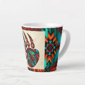 Mug latte de l'ours tribal (Angle droit)
