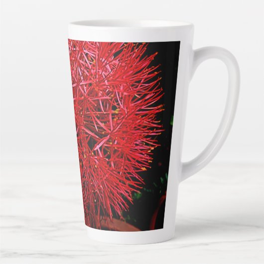 Mug Latte de Mayflower rouge personnalisé (Droite)