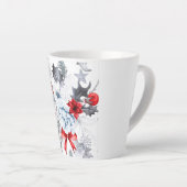 Mug latte de Noël blanc (Angle droit)