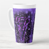 Mug latte d'éléphant violet (Angle gauche)