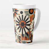 Mug latte du jardin géométrique vibré (Angle droit)