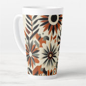 Mug latte du jardin géométrique vibré (Angle gauche)