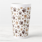 Mug Latte Empreinte de Patte Sale (Devant)