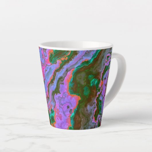 Mug latte en marbre aigre (Angle droit)