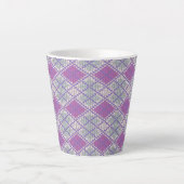 MUG LATTE EN TRICOT ARGYLE LILAS (Devant)