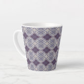 MUG LATTE EN TRICOT ARGYLE PRUNE (Angle gauche)