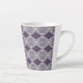 MUG LATTE EN TRICOT ARGYLE PRUNE (Droite)