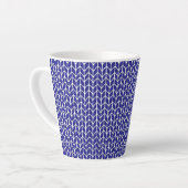 Mug Latte en tricot BLEU ROYAL (Angle gauche)
