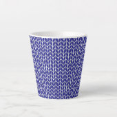 Mug Latte en tricot BLEU ROYAL (Devant)