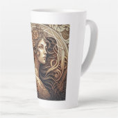 Mug Latte Femme Art Nouveau (Angle droit)