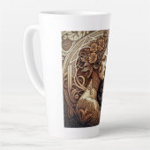 Mug Latte Femme Art Nouveau (Angle gauche)