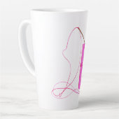 Mug Latte Fil et Aiguille Rose (Angle gauche)
