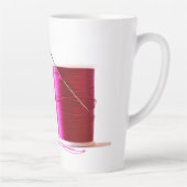 Mug Latte Fil et Aiguille Rose (Droite)