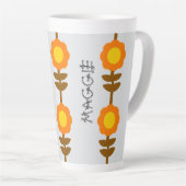 Mug Latte Fleur Ensoleillée (Angle droit)