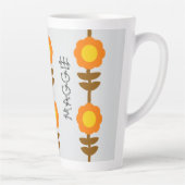 Mug Latte Fleur Ensoleillée (Droite)
