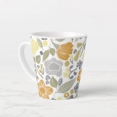 Mug latte floral (Angle gauche)